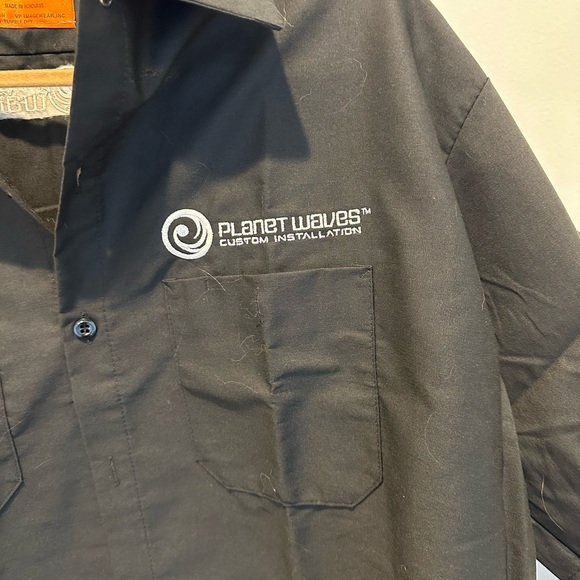 Men’s planet waves black short sleeve work shirt. button down. Size XL - Picture 3 of 6